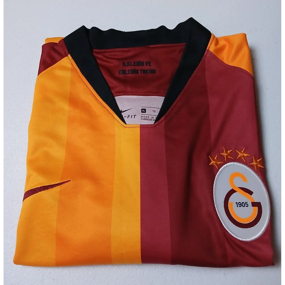 Nike Galatasaray 2019-20 Home Soccer Jersey XL AJ5537-628 Red Orange Striped NEW